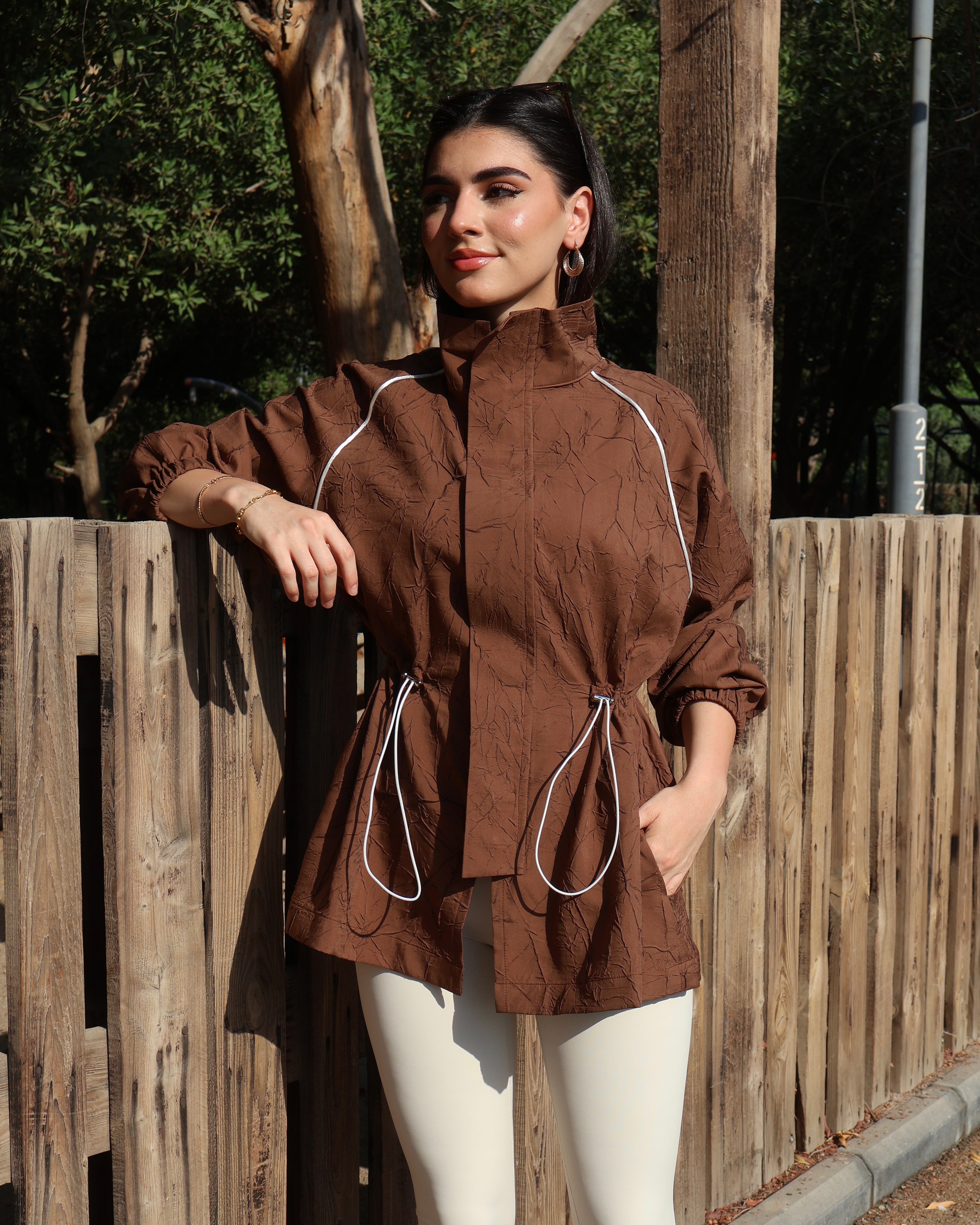 Brown Short Cover Up
