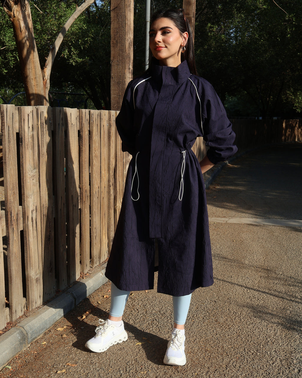Navy Blue Long Cover Up