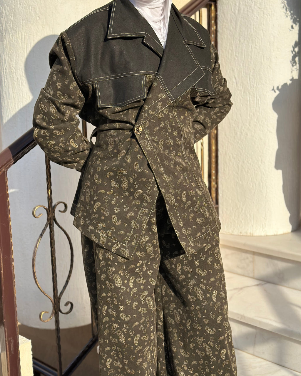 Dark Olive Bandana Set