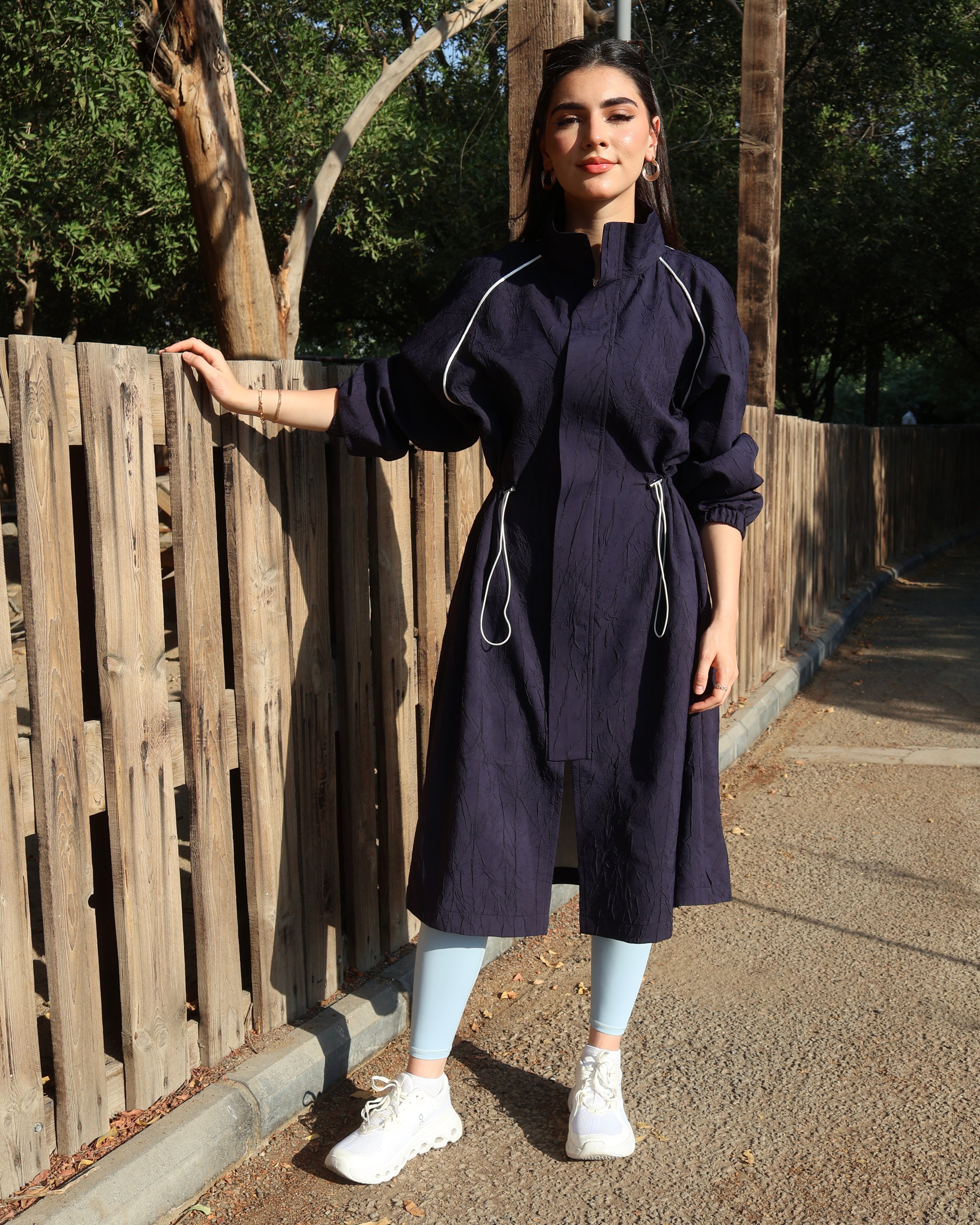 Navy Blue Long Cover Up