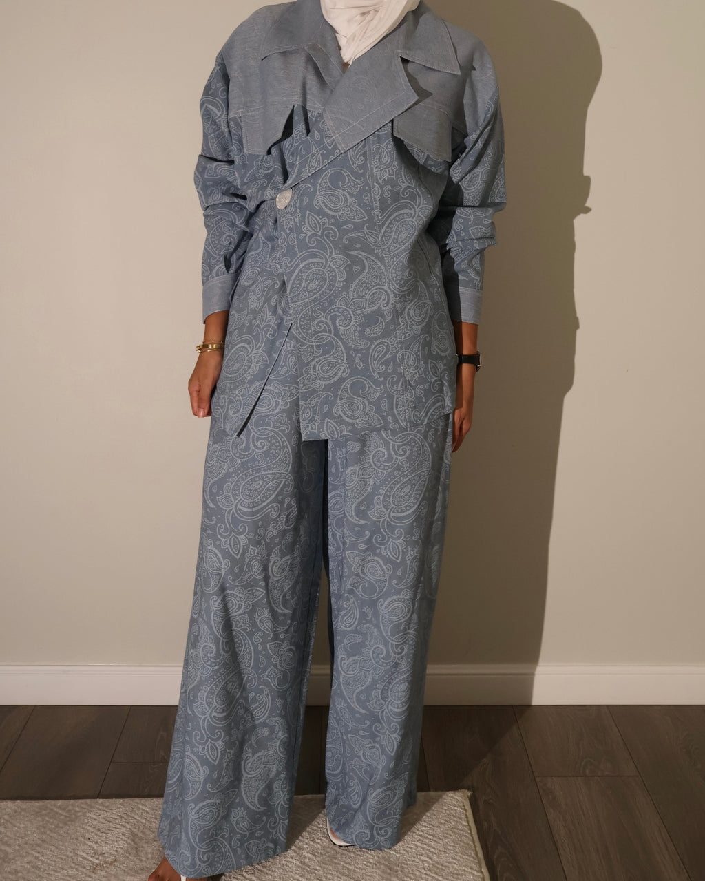 Linen Jeans Bandana Set