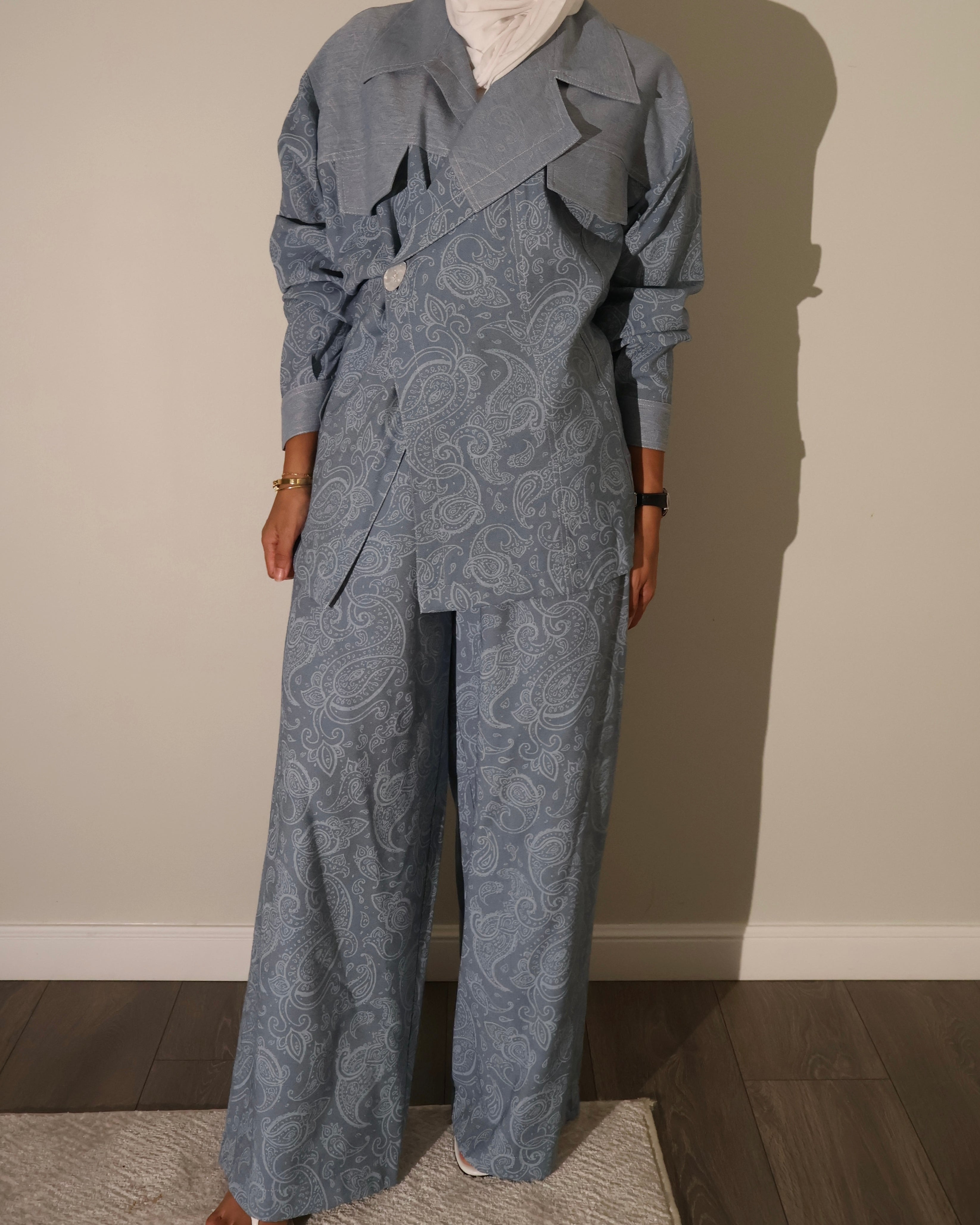 Linen Jeans Bandana Set
