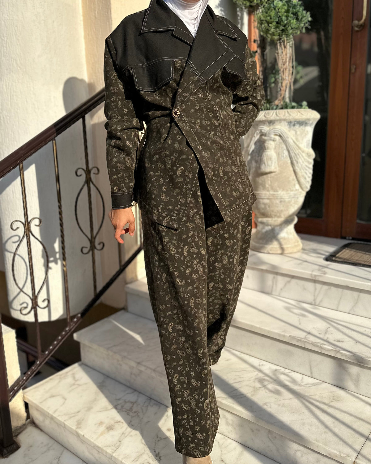Dark Olive Bandana Set