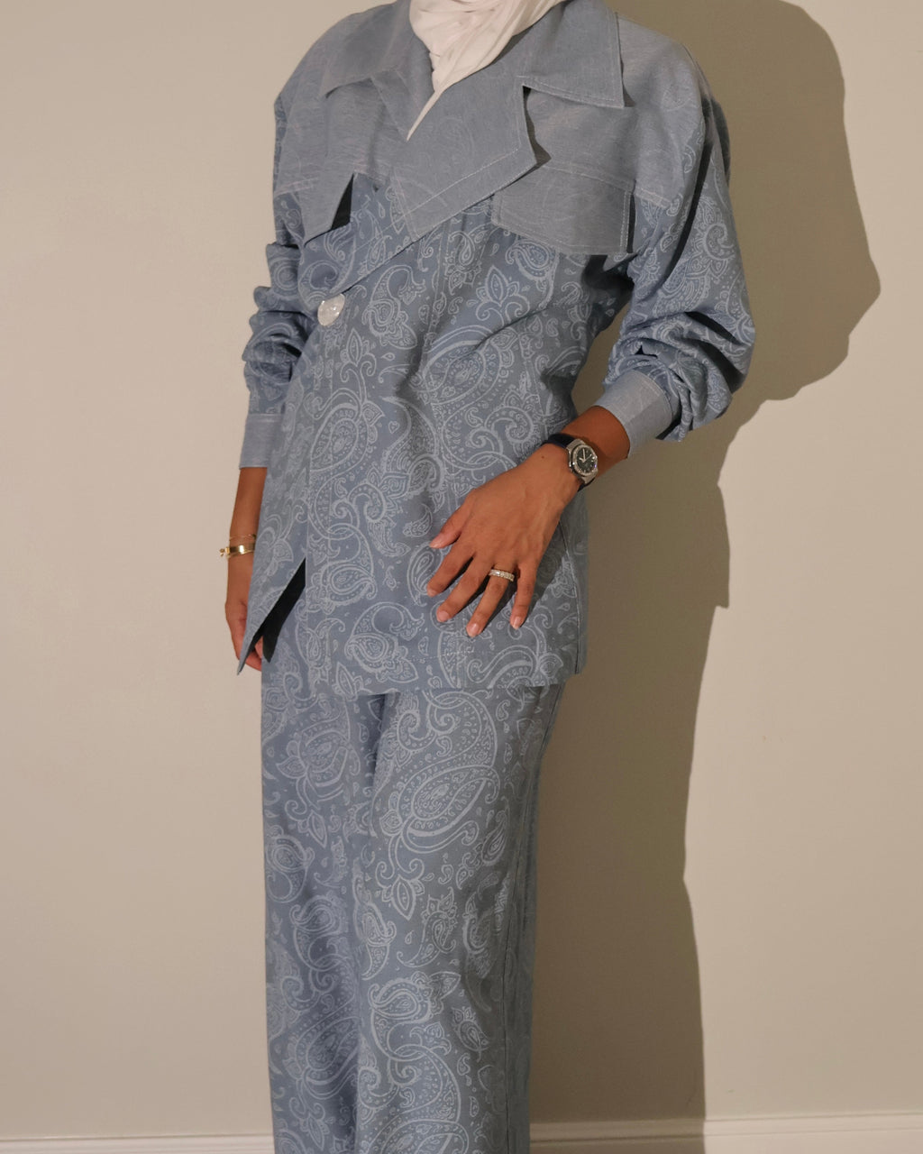 Linen Jeans Bandana Set