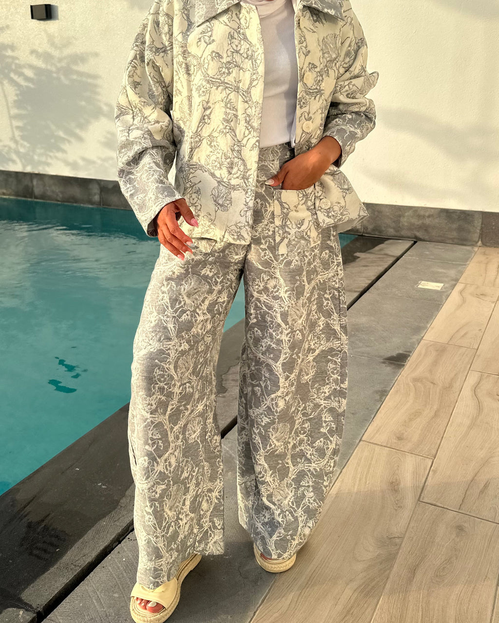 Summer Jeans Set (Light Grey)