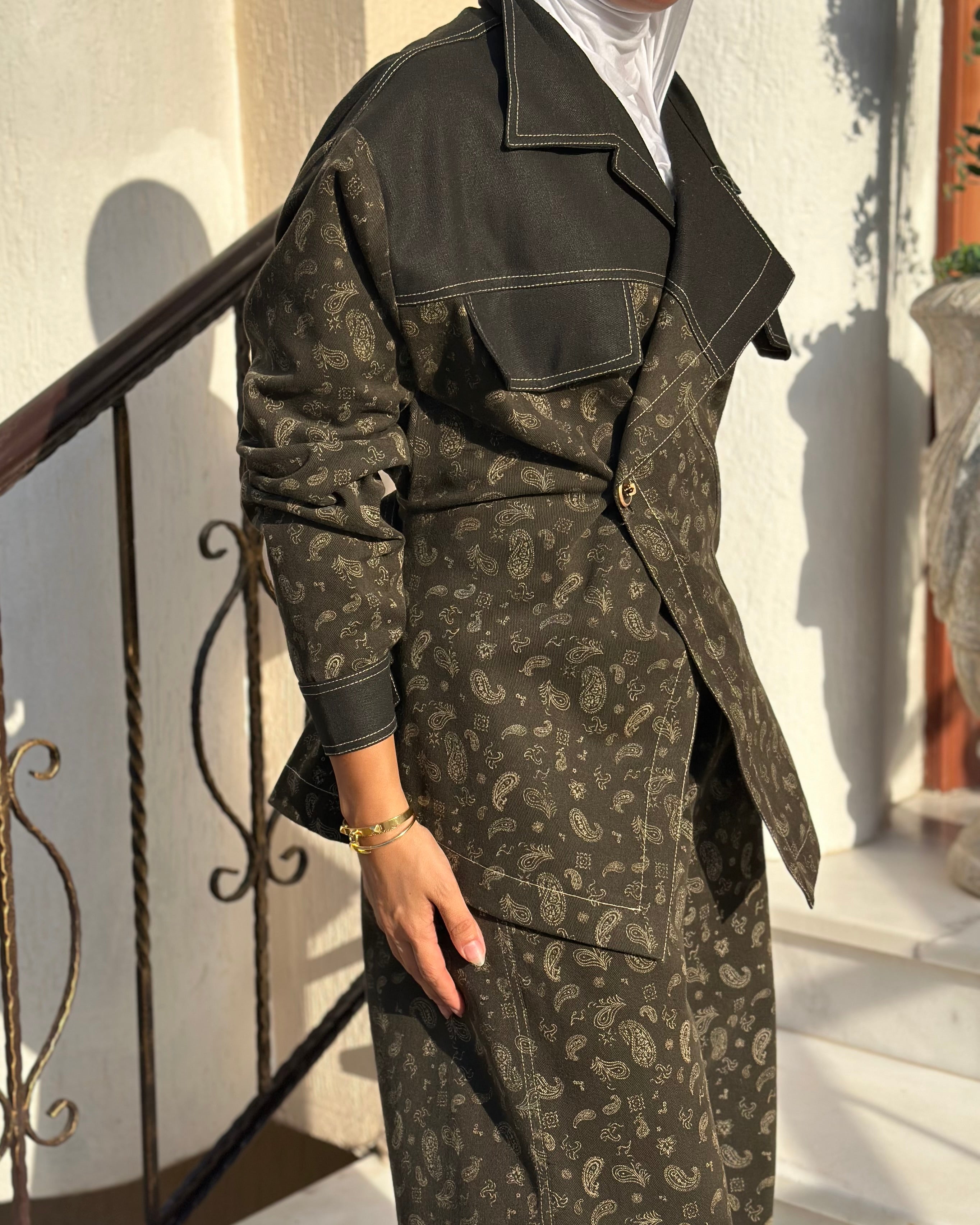 Dark Olive Bandana Set