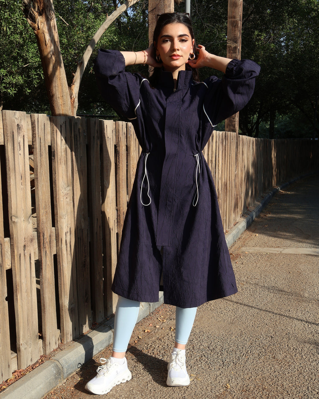 Navy Blue Long Cover Up