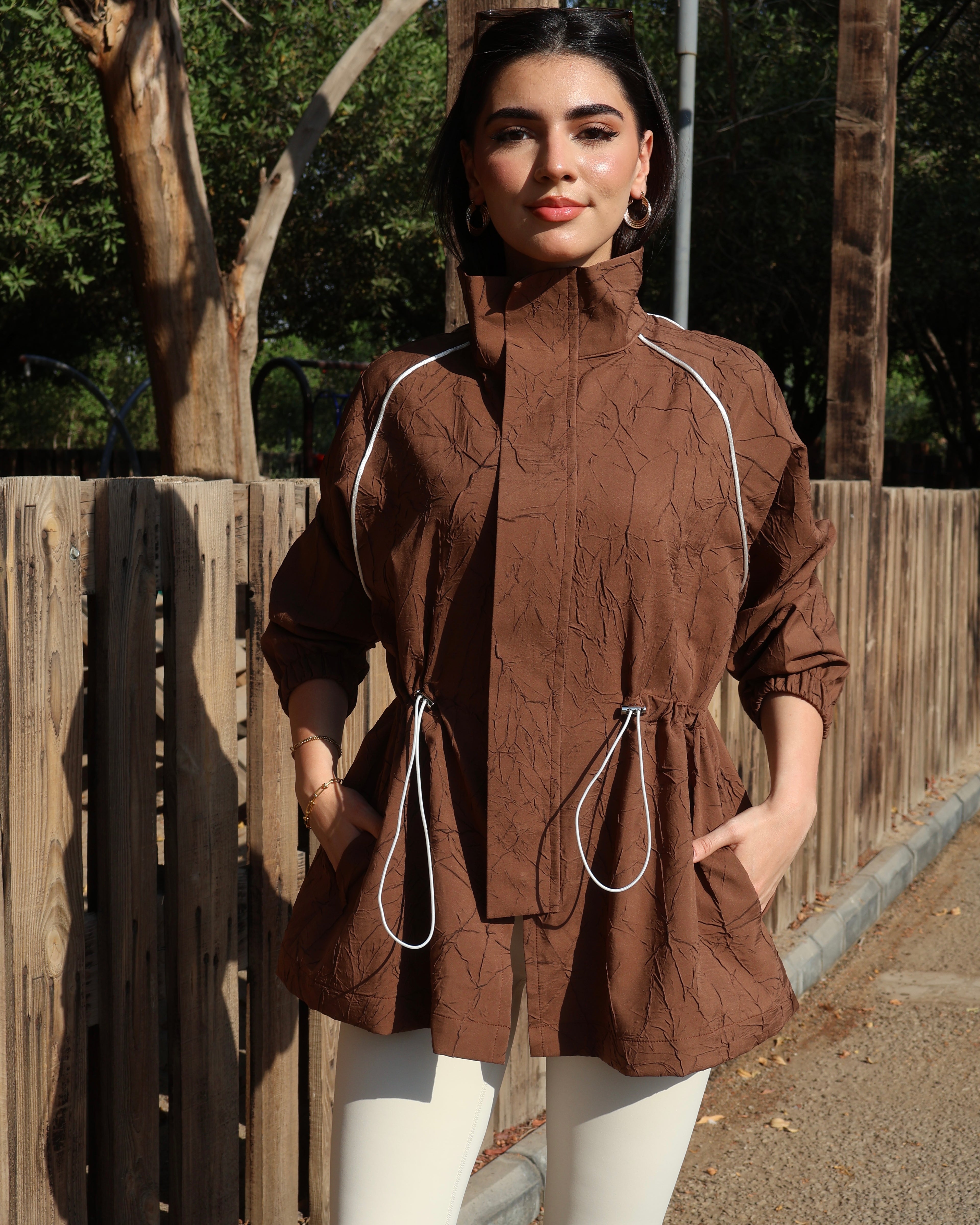 Brown Short Cover Up