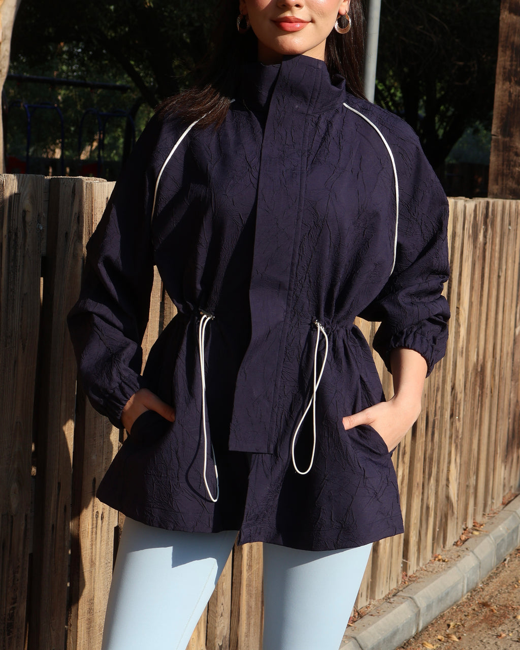 Navy Blue Short Cover Up