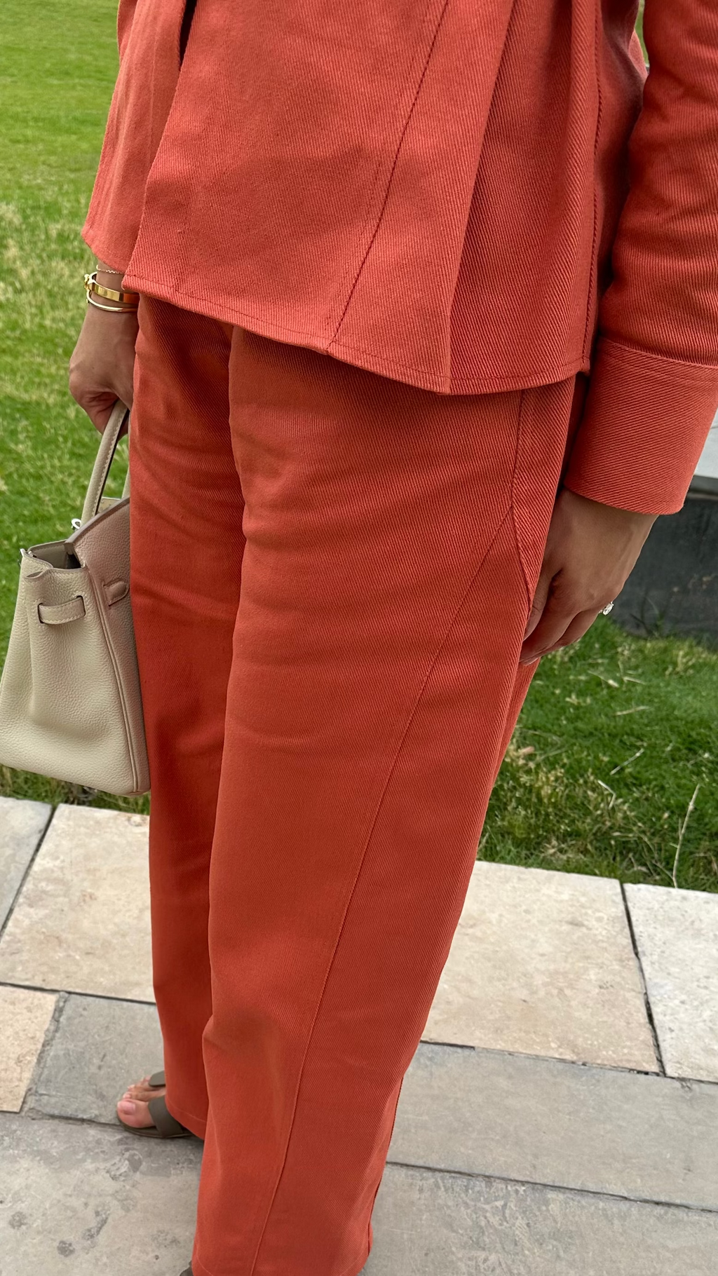 Burnt Orange Jeans Set
